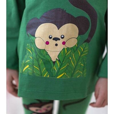 Kids Shirt Long Sleeve Monkey__4 - 5 Years