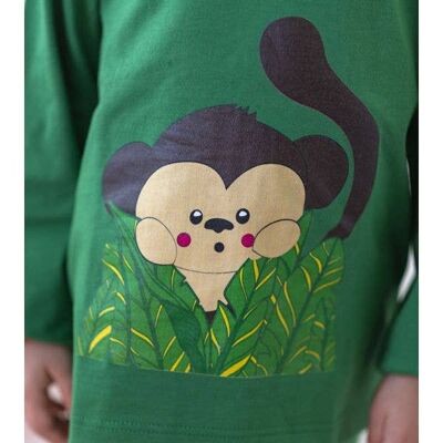 Kinderhemd Langarm Monkey__4 - 5 Jahre