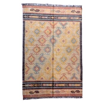 Tapis Kilim Tribal Fait Main en Cachemire 2