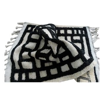 Tapis Kilim Noir en Soie Nomade IKAT 3