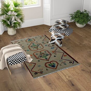 Tapis Kilim Berjista Makara Beige 1