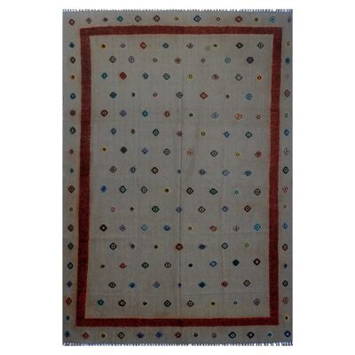 Tapis Kilim Soumak Tapa Beige