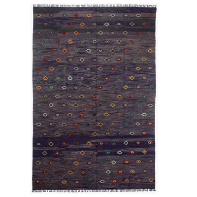 Tapis Kilim Gris Navire Soumak