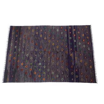 Tapis Kilim Gris Navire Soumak 3