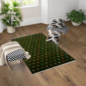 Tapis Kilim Vert Tortue Soumak 2