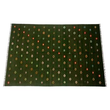 Tapis Kilim Vert Tortue Soumak 3