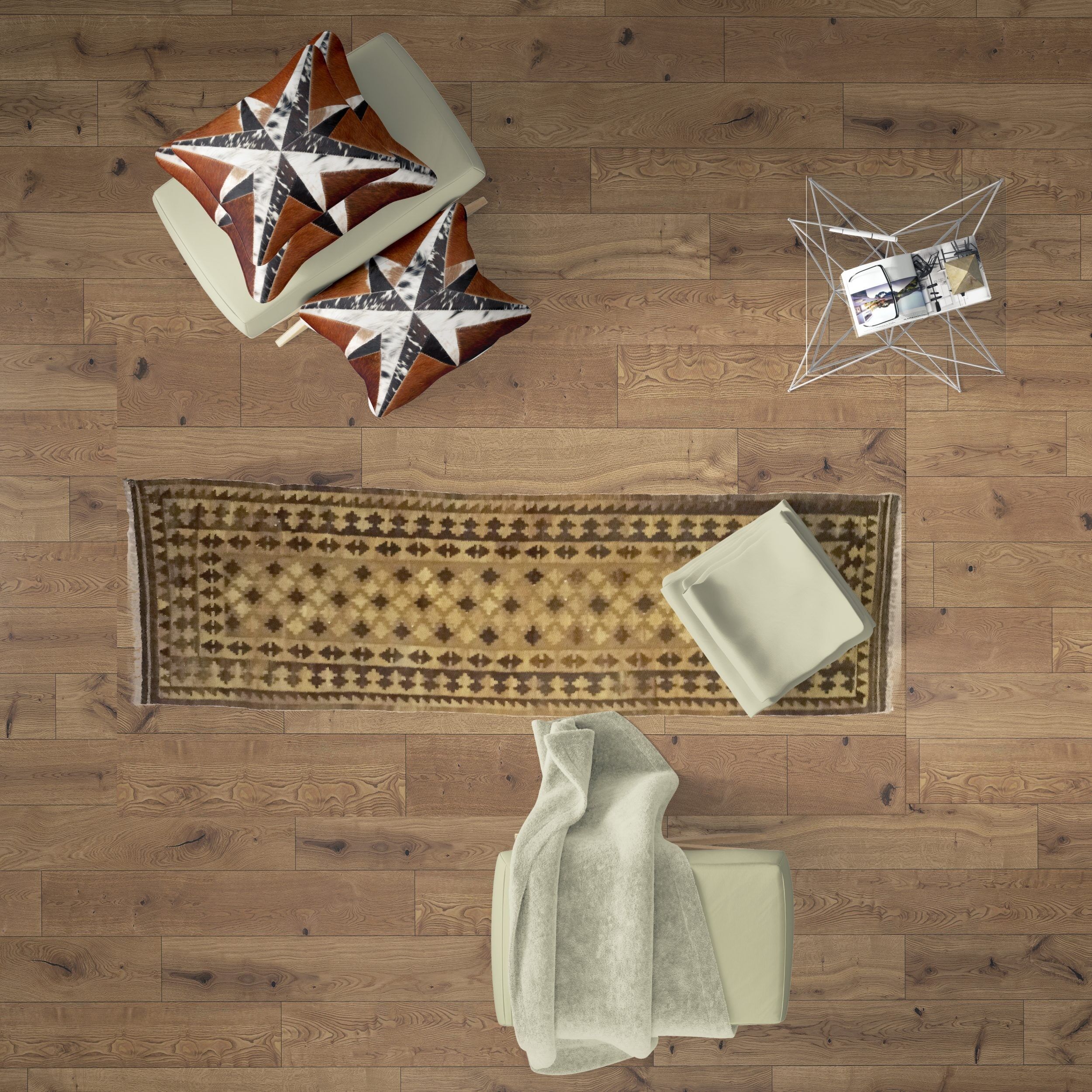 Runner Kilim Cioccolato antichi fatti a mano