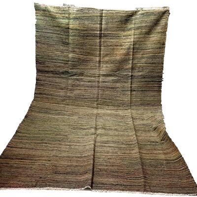 Handgefertigter Kelim-Teppich aus Birkenbraun