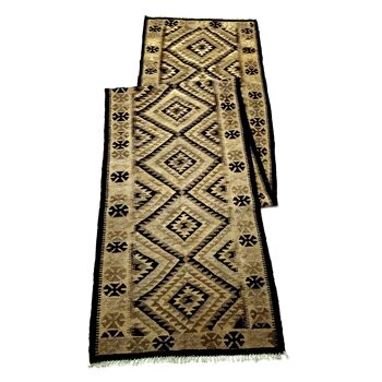 Tapis Kilim Marron Géométrique Fait Main 2