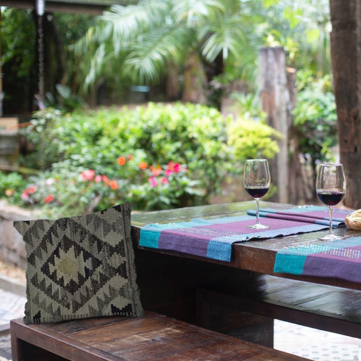 Kilim tejido a mano Ironside Grey kuddfodral