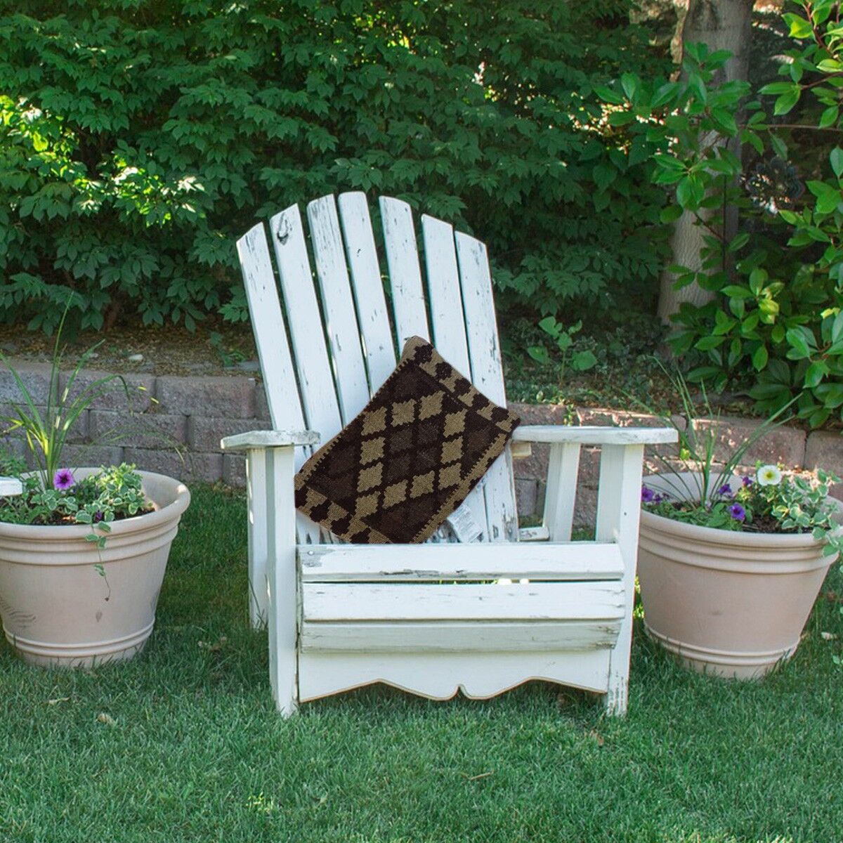 Fodera per cuscino in gondola intrecciata a mano Kilim