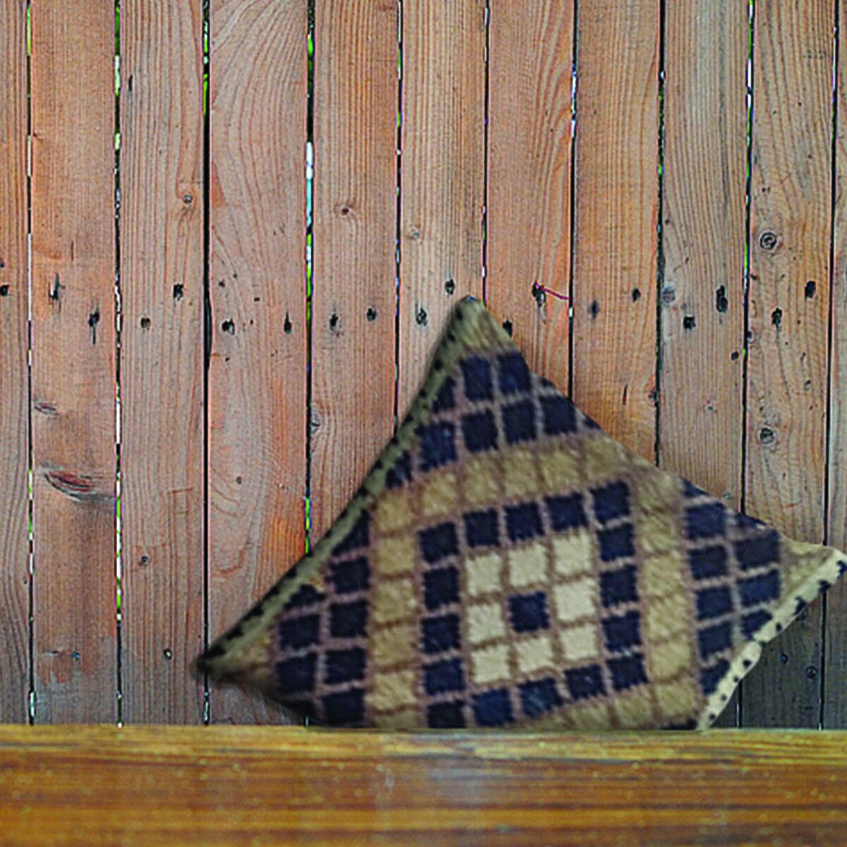 Fodera per cuscino con dune di sabbia intrecciata a mano Kilim