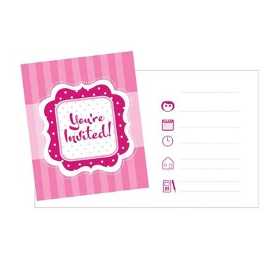 Celebrations Value Perfectly Pink Foldover Invitations