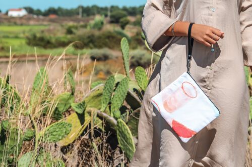 Grapefruit midi clutch