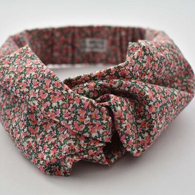 Twisted Turban Headband - Liberty of London Pink & Orange Pepper print