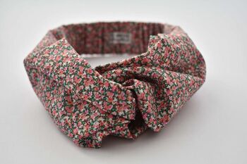 Bandeau Turban Torsadé - Imprimé Liberty of London Pink & Orange Pepper 1