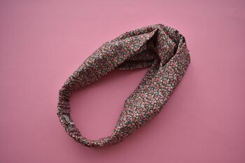 Bandeau Turban Torsadé - Imprimé Liberty of London Pink & Orange Pepper 4