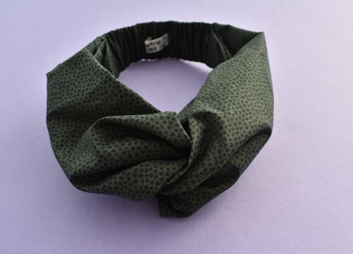 Twisted Turban hairband and neck scarf - Liberty of London Green and Black Marco Floral