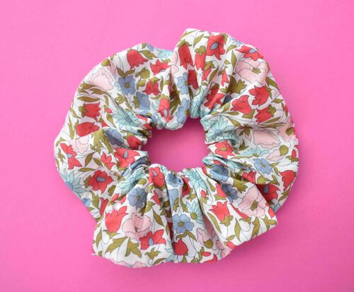 Poppy and Daisy Floral Scrunchie