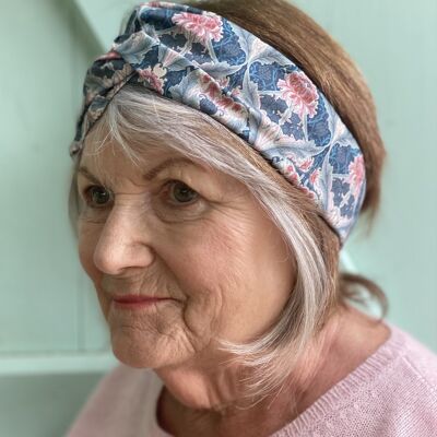 Tot Knot Twisted Turban Stirnband - Vintage Liberty of London Peonie