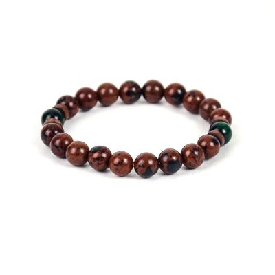 FASHIONA - kralen armband van obsidian en tiger eye