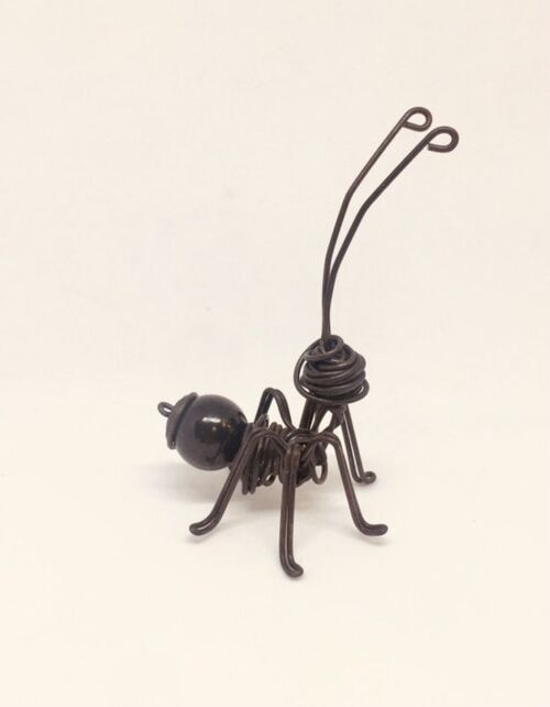 Hormiga con bola de madera negra