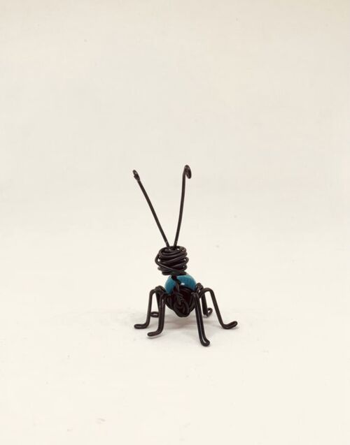 Hormiga con bola de madera turqueza