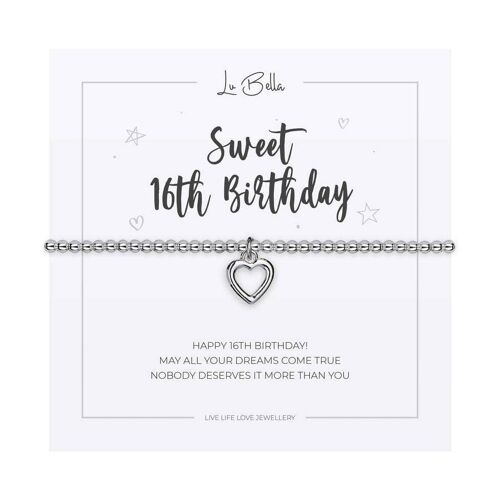 Sweet 16th Birthday Sentiments Bracelet