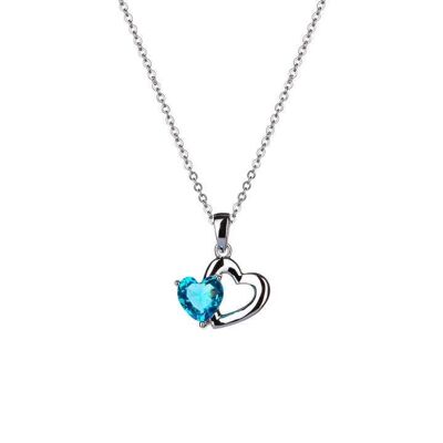 With Love - Blue Heart - Necklace