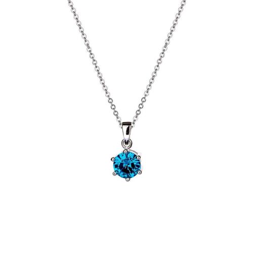 Sirius - Vivid Blue Solitaire - Necklace