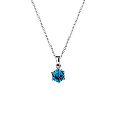 Sirius - Solitaire Bleu Vif - Collier