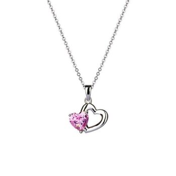 With Love - Coeur Rose - Collier 1