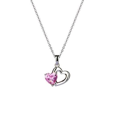 With Love - Coeur Rose - Collier