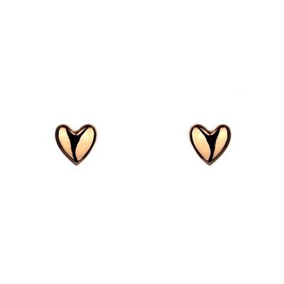 Love Stacking Stud Earrings Rose Gold