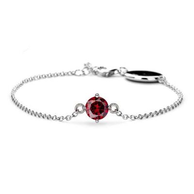 Pulsera de piedra natal de enero - Granate