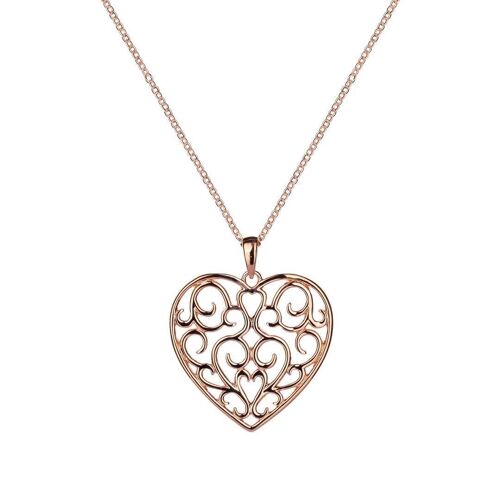 With Love - Filigree Heart - Rose