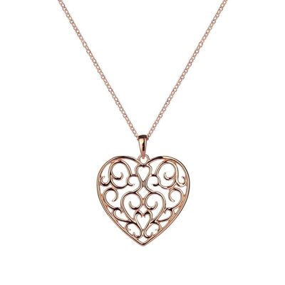 With Love - Filigree Heart - Rose