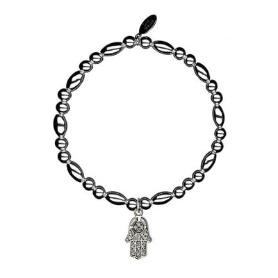 Pulsera apilable con protector ovalado