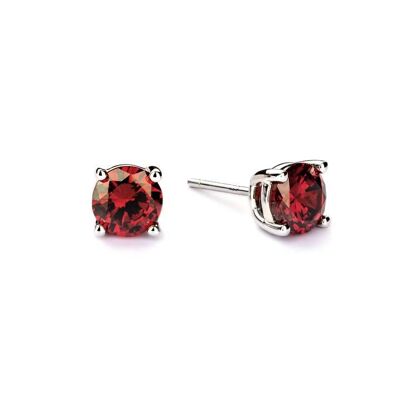 January Birthstone Earrings - Garnet