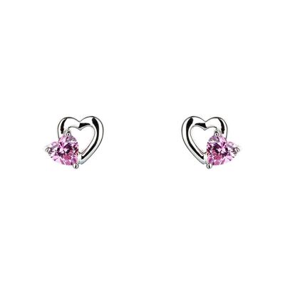With Love - Pink Heart Earrings