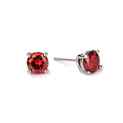 Boucles d'Oreilles Pierre de Naissance Juillet - Rubis