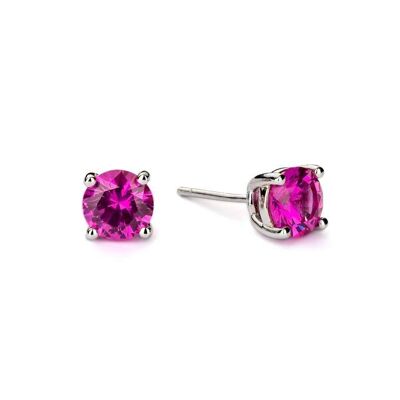 October Birthstone Earrings - Pink Tourmaline