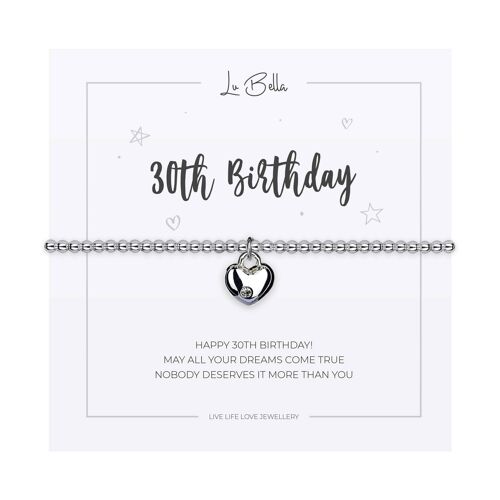 30th Birthday Sentiments Bracelet