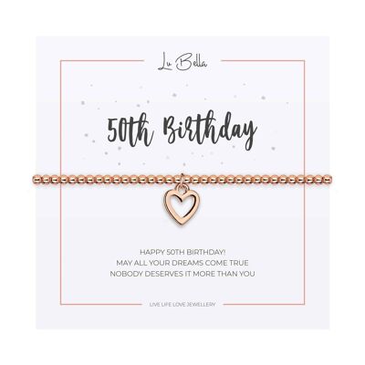 50th Birthday Sentiments Bracelet