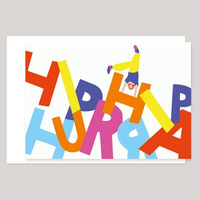 Birthday card »Hip, hip, hurray«