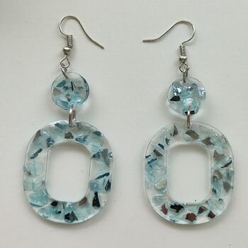 Boucles d'oreilles à bleu clair