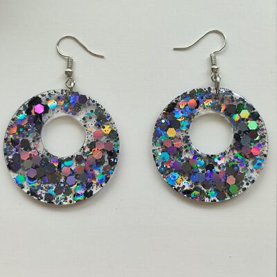 Earrings round strass