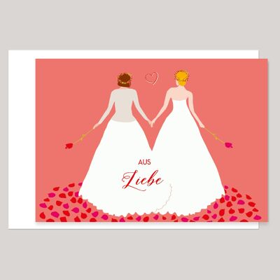 Wedding card "For love"