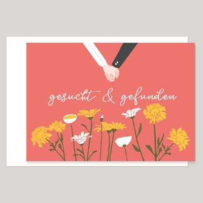 Hochzeitskarte »gesucht & gefunden«