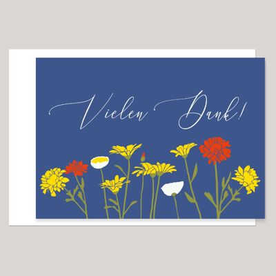 Thank you greeting card »Thank you very much! | floral«